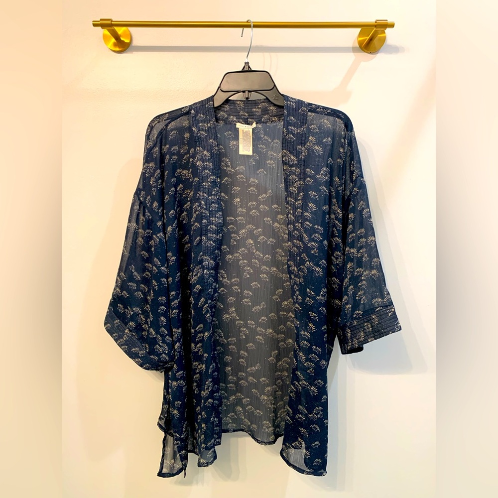 Sheer cover up, Navy, Lucky brand, one size